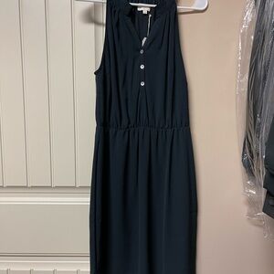 Mud Pie midi sleeveless black dress. NWT